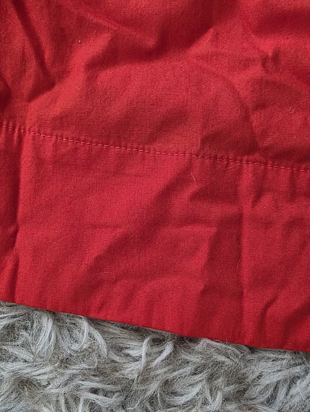 Free People Crimson Red Puff-Sleeve Peplum Wrap Top Open Back Women's Size XL